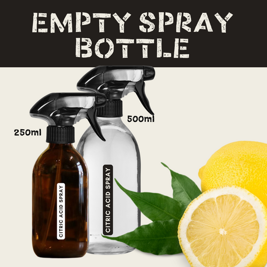 Citric Acid Spray - Empty Glass Bottle