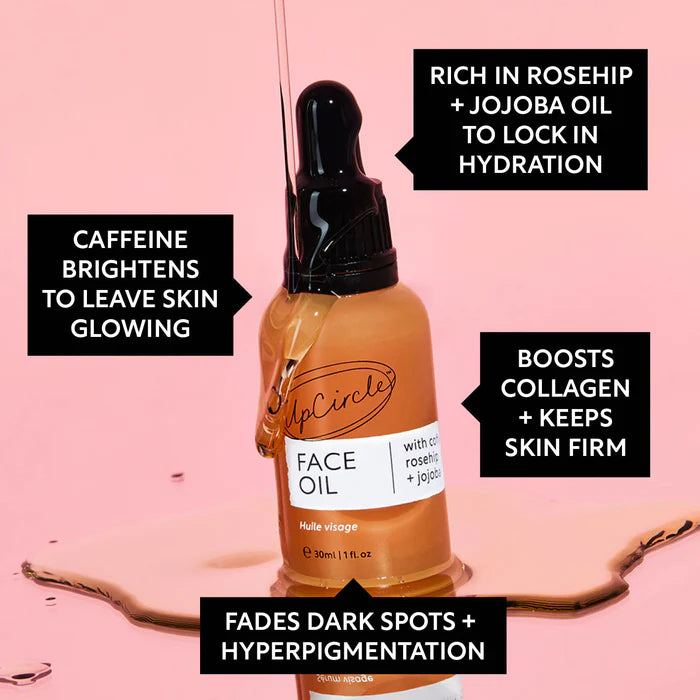 Organic Face Oil with Coffee + Rosehip Oil