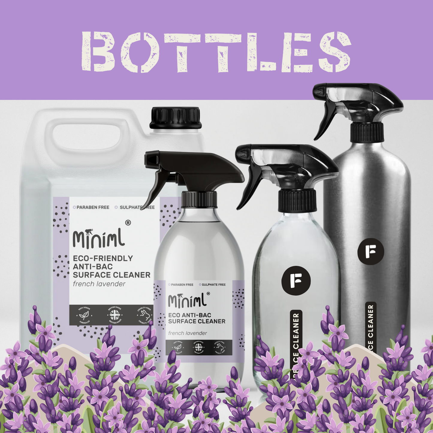 French Lavender - Anti-Bac Surface Cleaner - Bottles