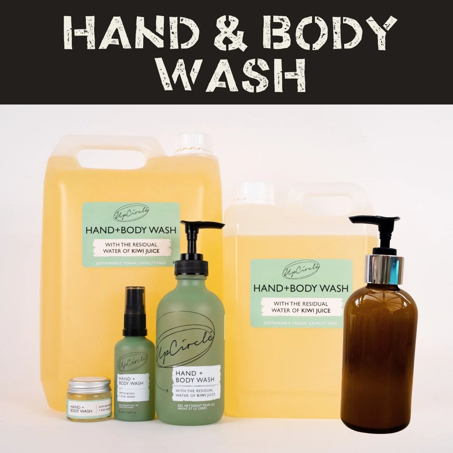 Hand + Body Wash with Lemongrass + Kiwi Water