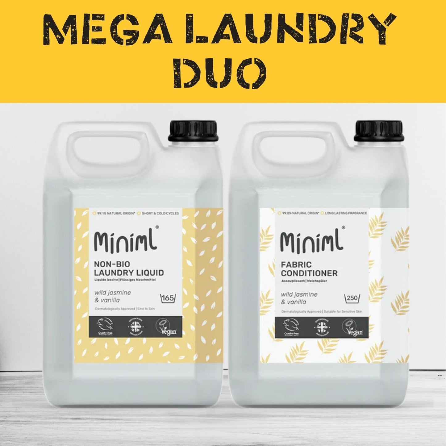 Laundry Essentials 5L Refill Bundle - Wild Jasmine and Vanilla