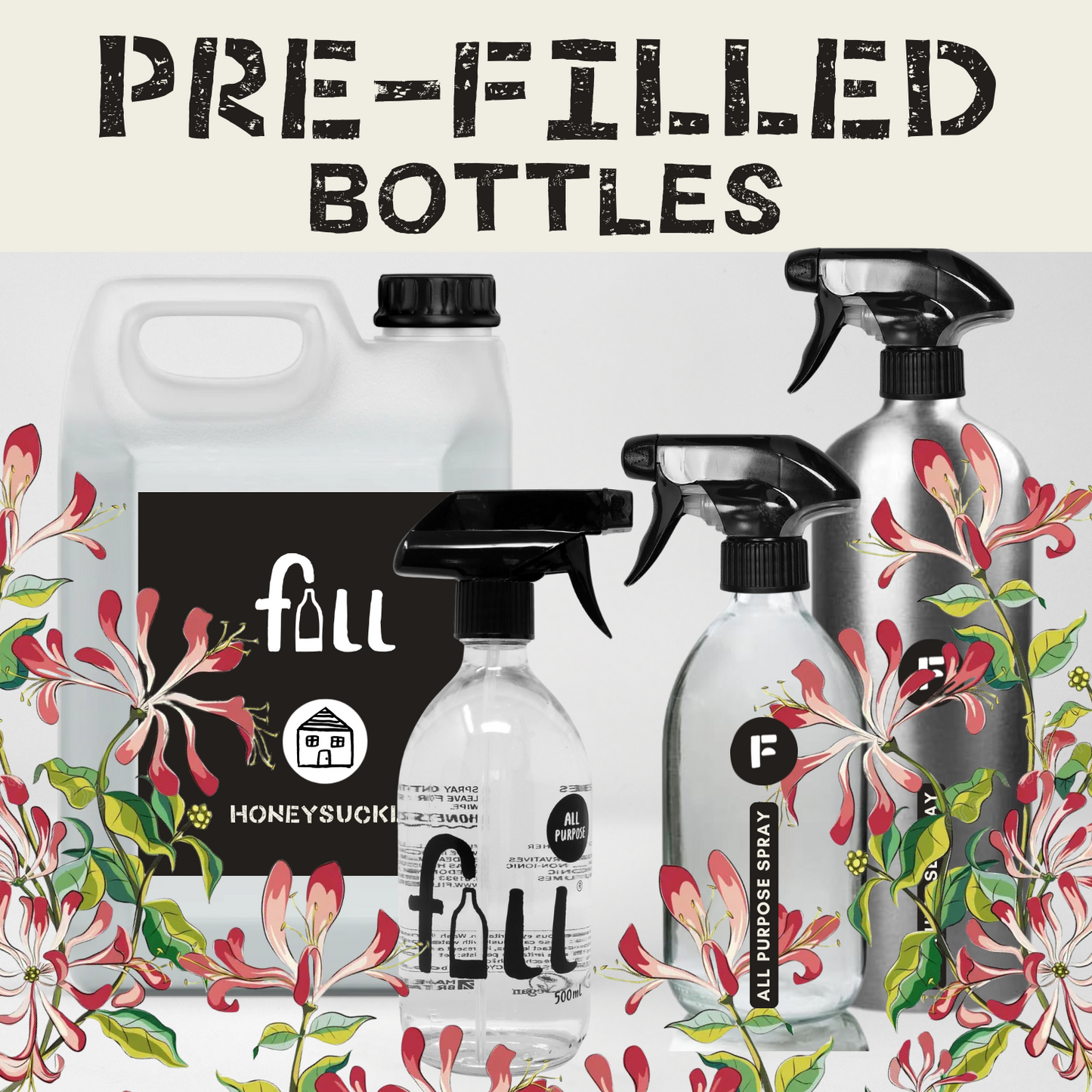 All Purpose Cleaner - Honeysuckle - Prefilled Bottles