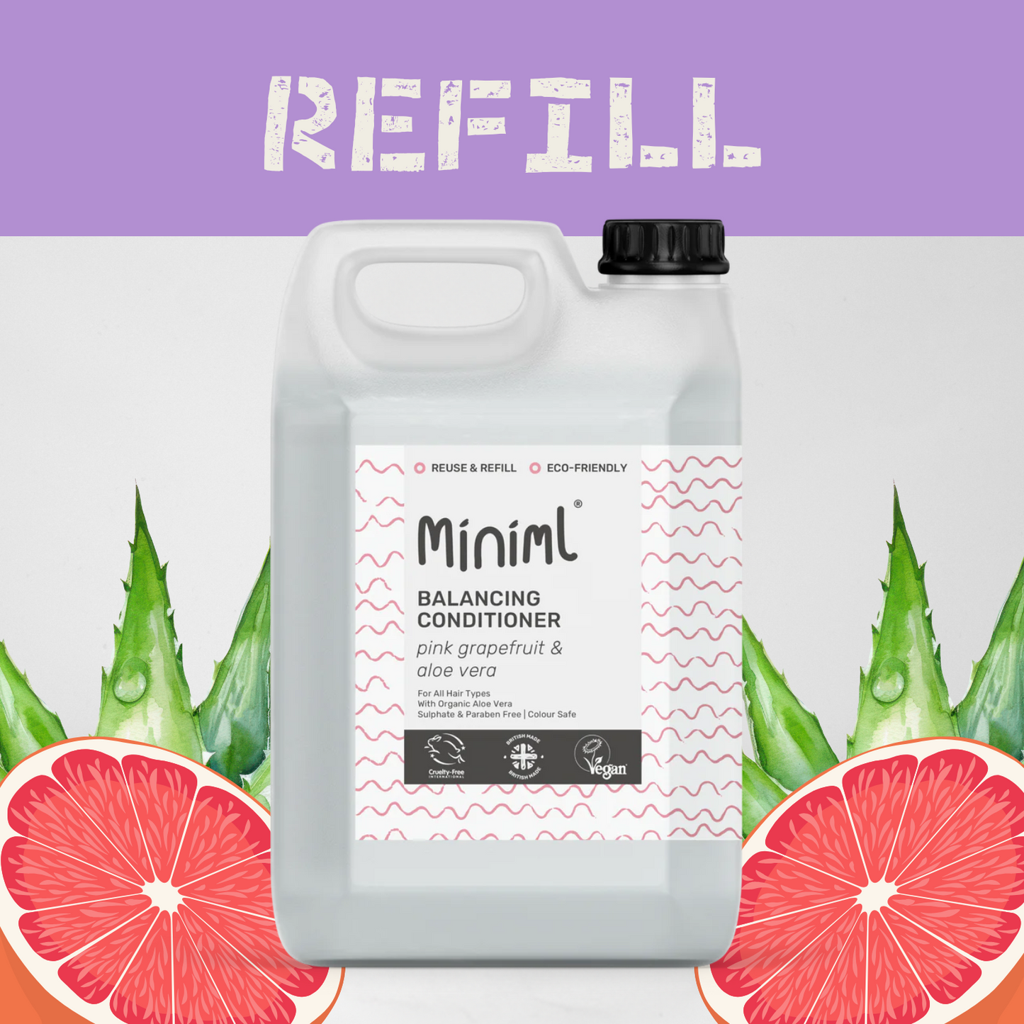 Hair Conditioner - Pink Grapefruit & Aloe Vera - REFILL