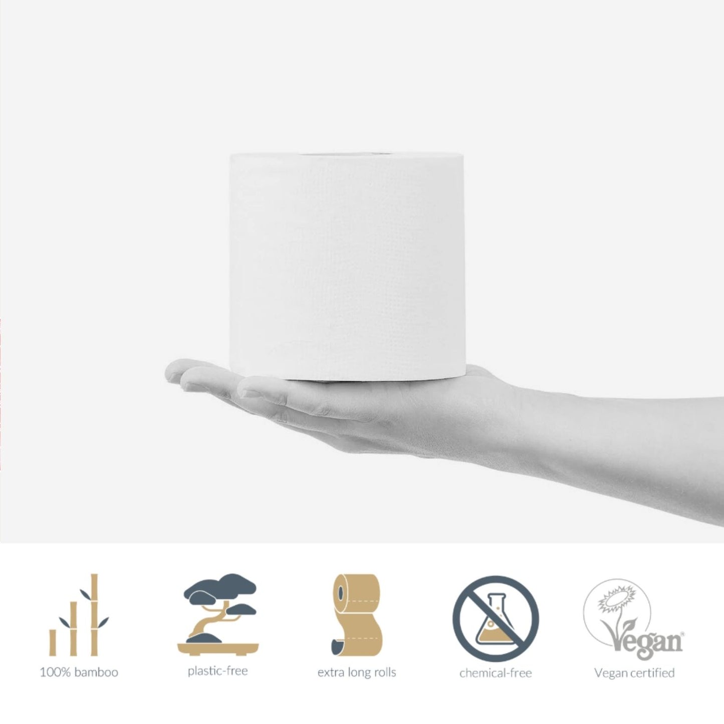 Unwrapped Bamboo Toilet Paper