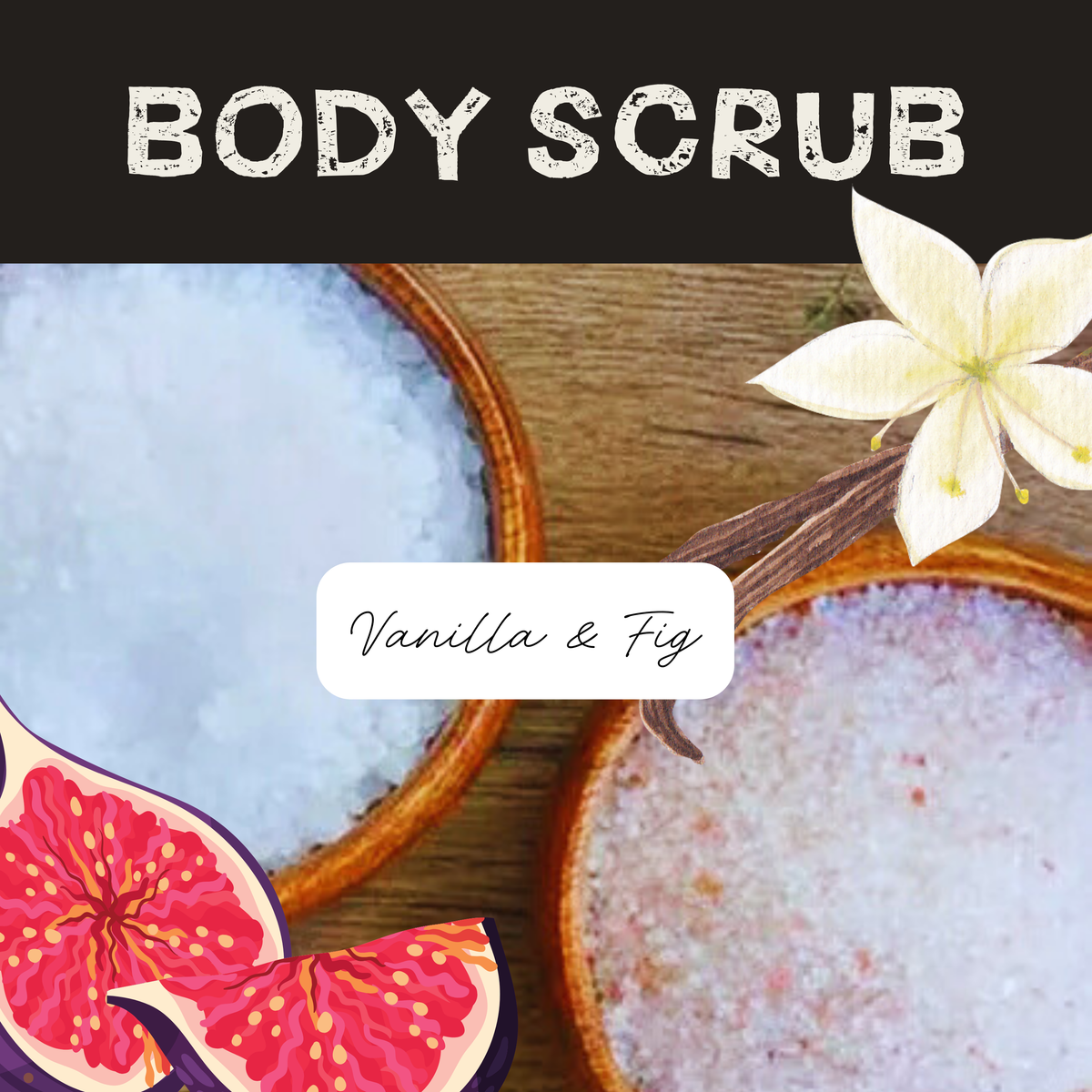 Floded Scrub Sea Salt Scrub - Vanilla + Fig – Fillarup