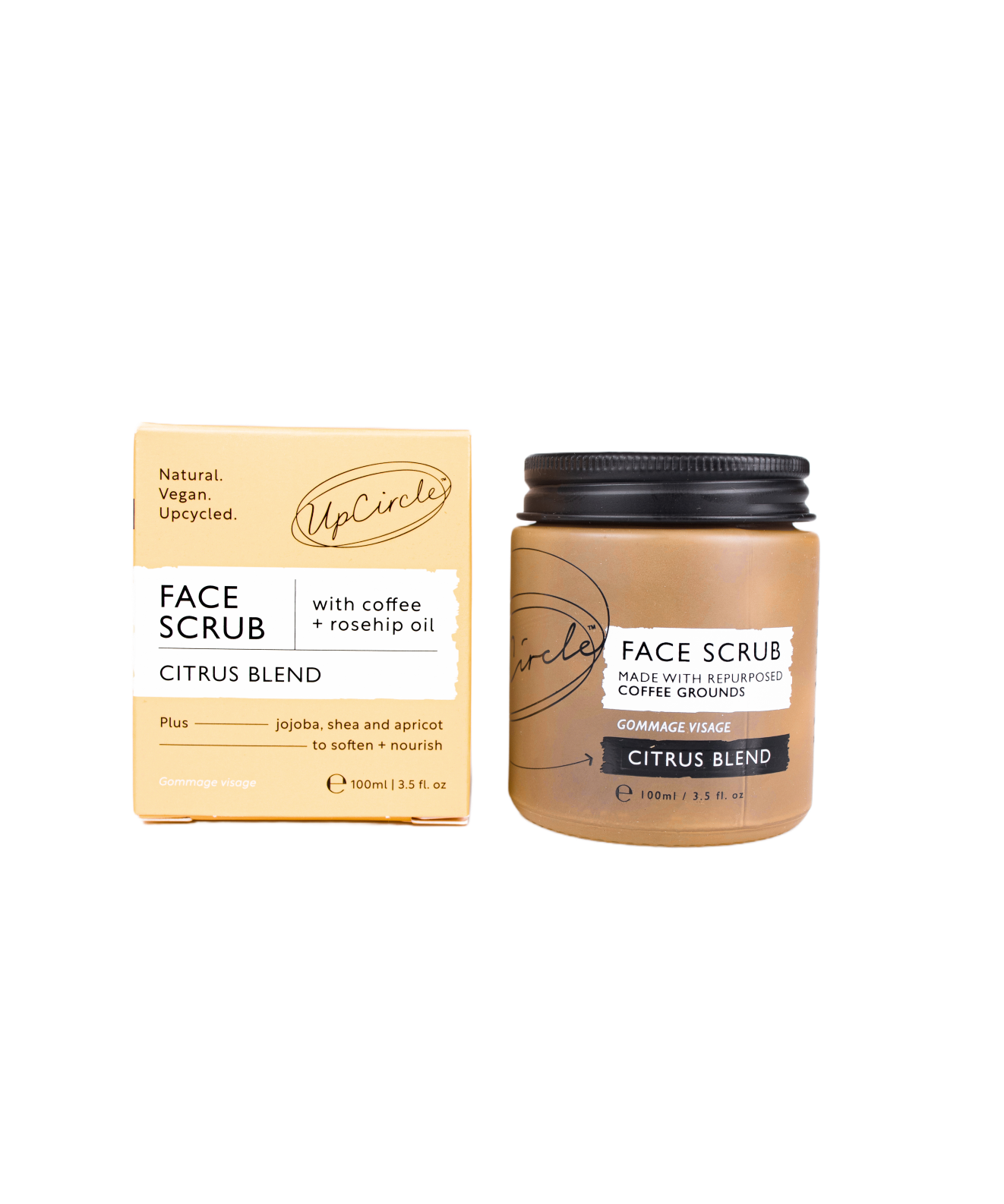 Face Scrub with Coffee + Rosehip Oil - Citrus Blend (100ml)