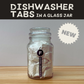 Biodegradable Dishwasher Tablets in Glass Jar