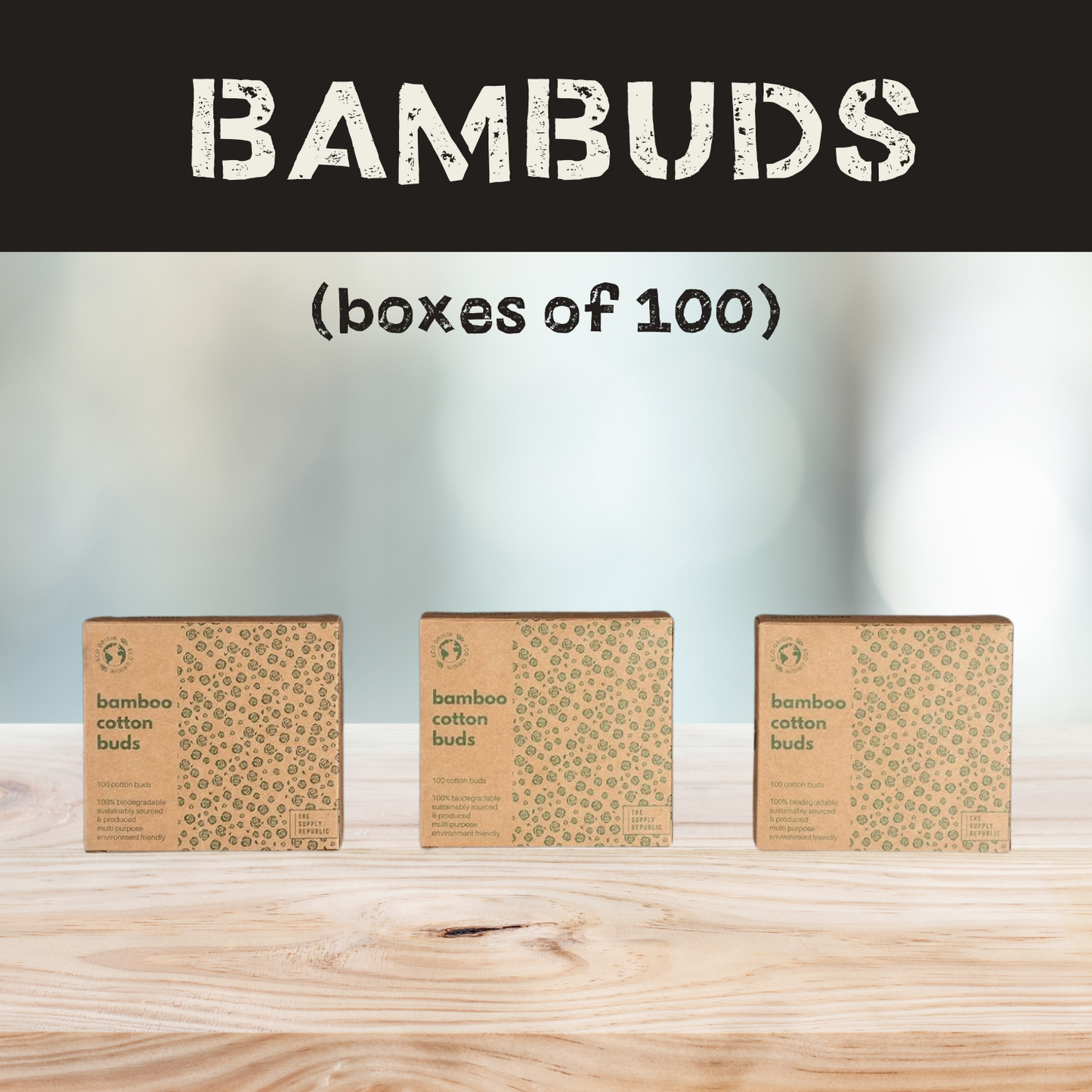 100 Bambo & Organic Cotton Buds - Bambuds