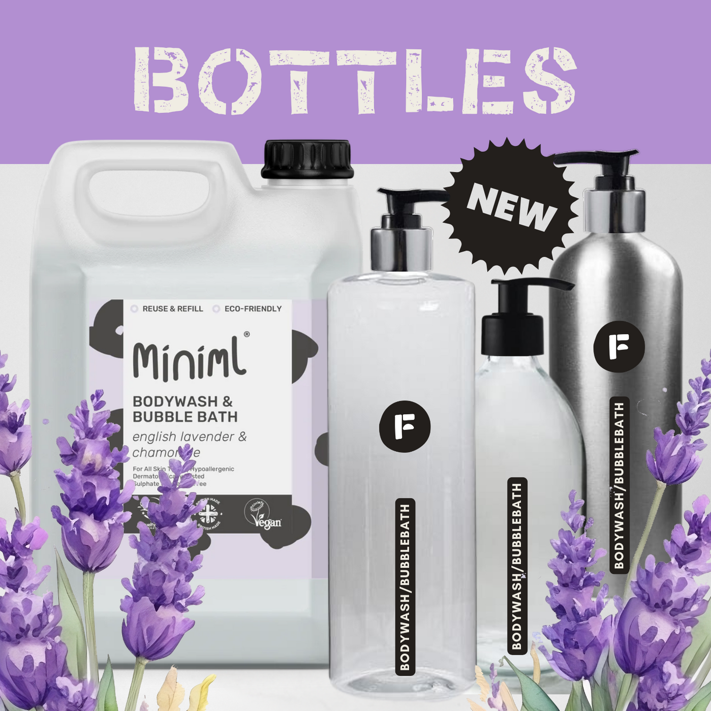 Bodywash & Bubblebath - Lavender + Chamomile