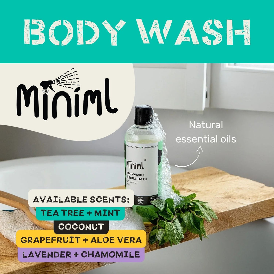 Miniml - Bodywash & Bubblebath