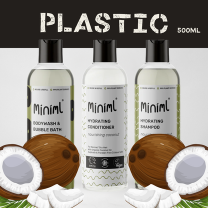 Nourishing Coconut - Bodywash & Bubble Bath - Prefilled Bottles