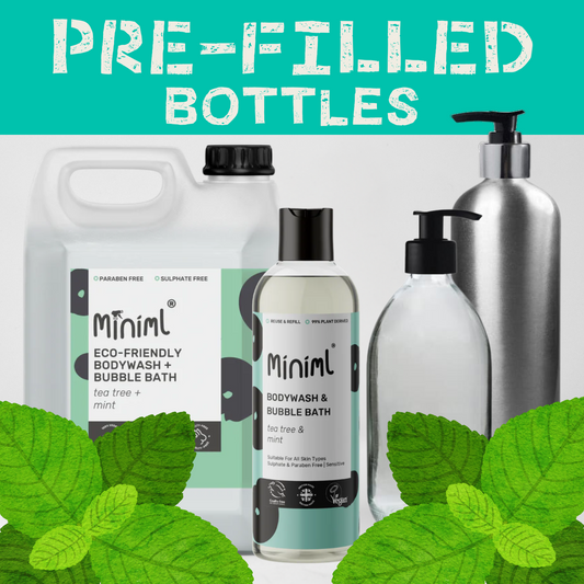 Tea Tree & Mint - Bodywash & Bubblebath - Pre-filled Bottles