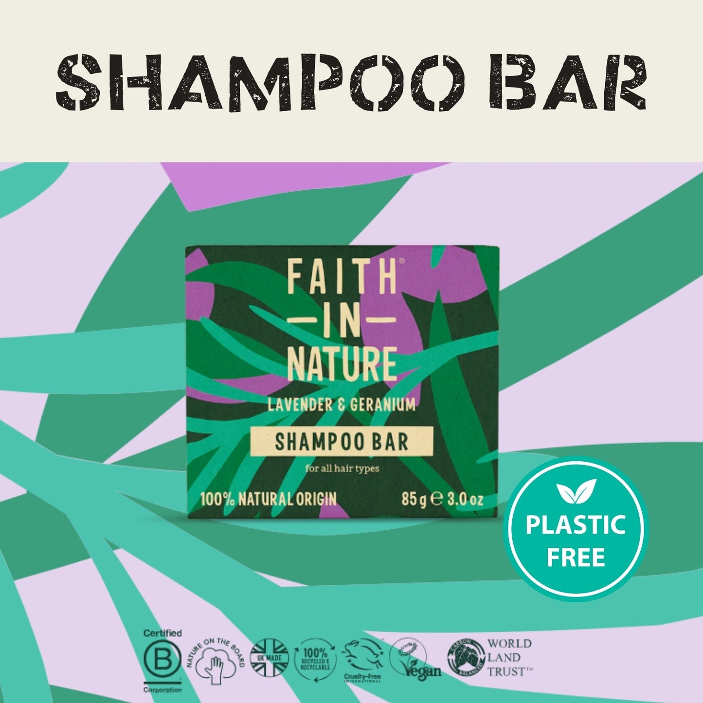 Shampoo Bar - Lavender & Geranium - All Hair Types