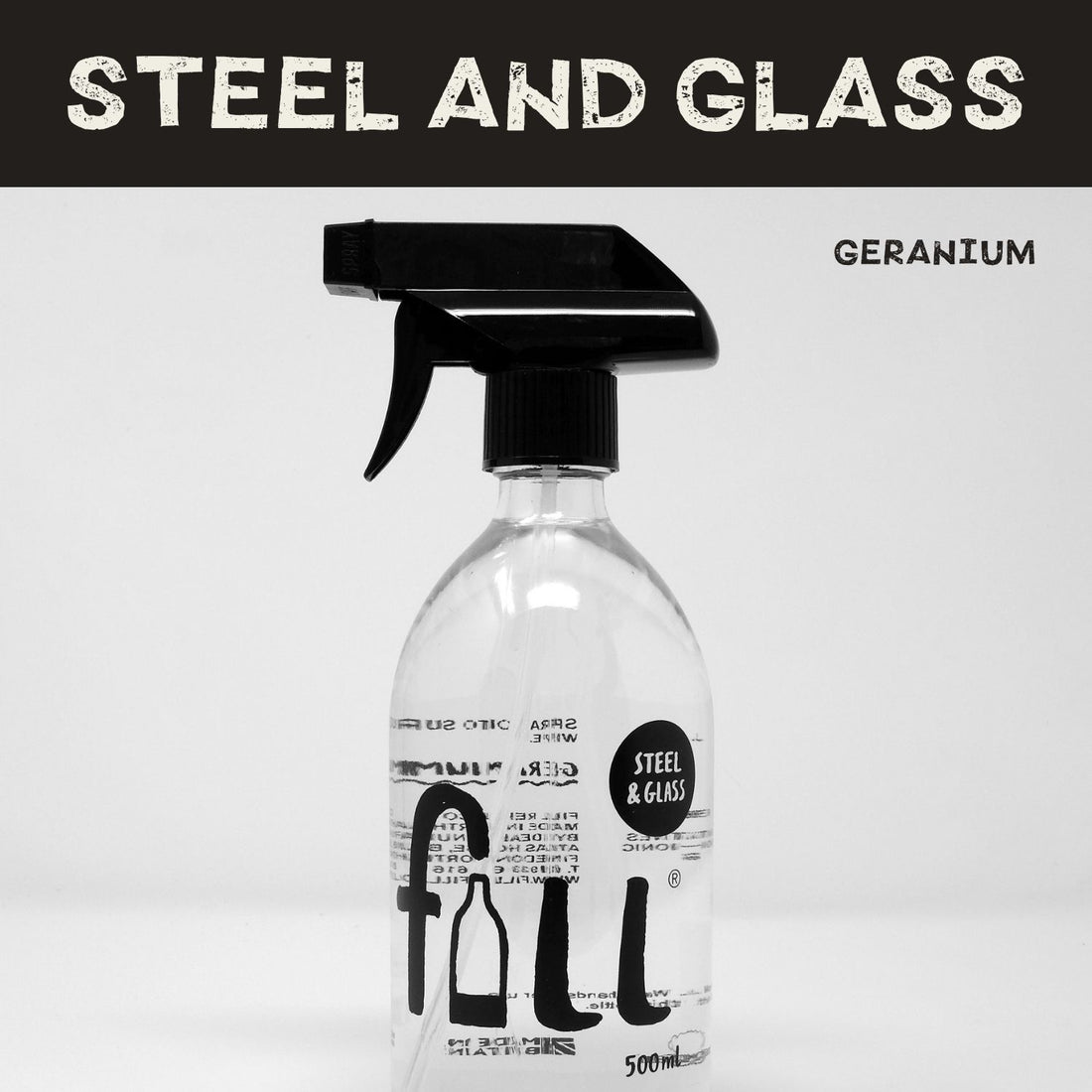 Steel & Glass Cleaner Bottle