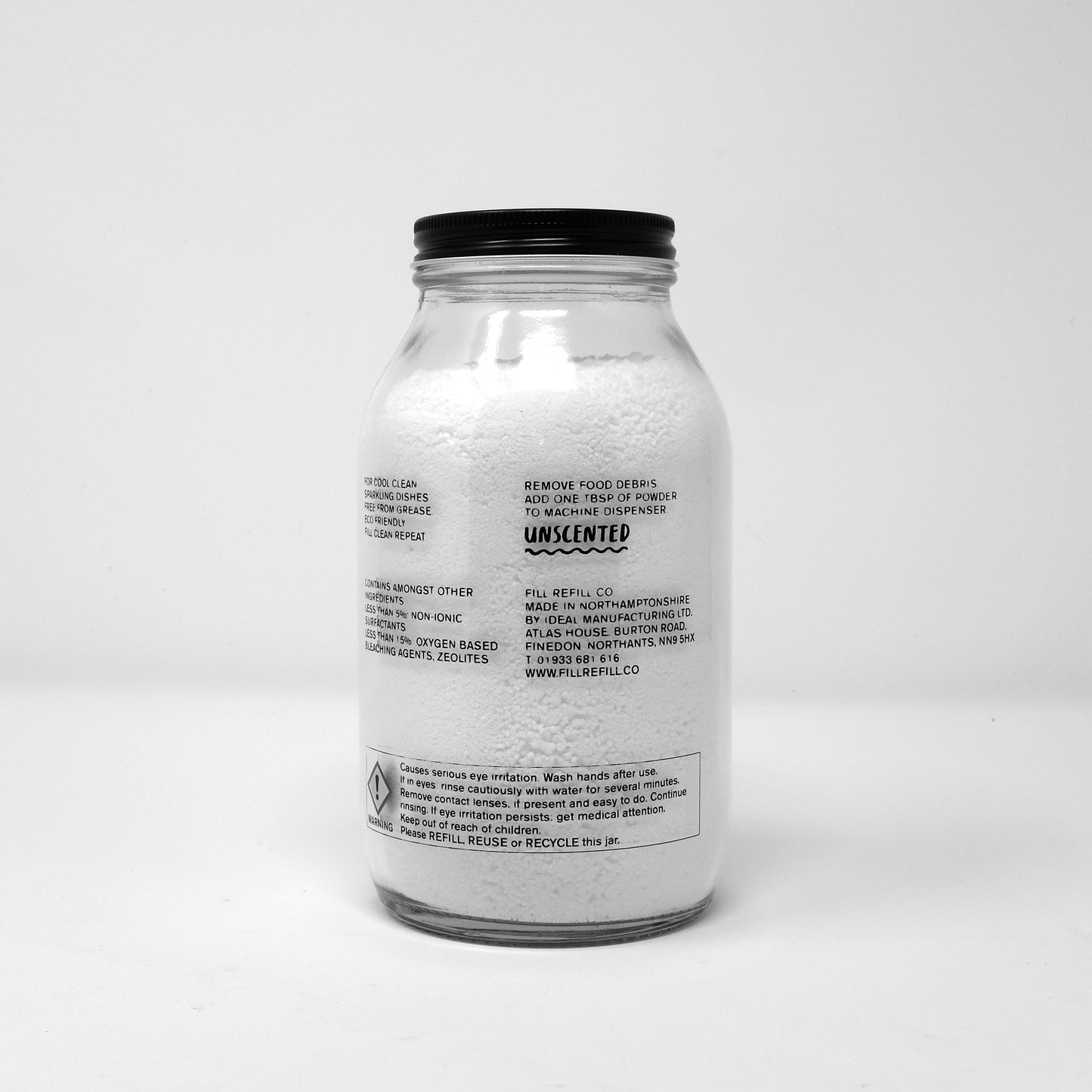 Dishwasher Powder by Fill - 500G Glass Jar