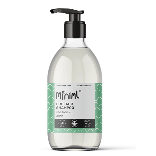 Hair Shampoo - Tea Tree & Mint - 500ML Glass Pump Dispenser